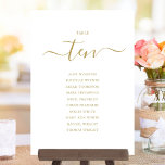 Guld-skript i elegant Bordsnummer 10, sittdiagram<br><div class="desc">De här guld och vita namnteckning skriptkort med dubbla 10-säteskort i elegant är perfekter för alla firande. Designad av Thisisnotme©</div>