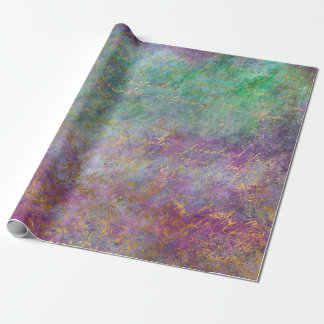 Guld-skript på Lila och Grönt Presentpapper