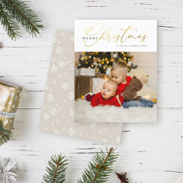 Guld-skriptfoto för Chic i God jul