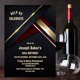 Guld Skriv vilken Födelsedagsfest som helst för ål Inbjudningar