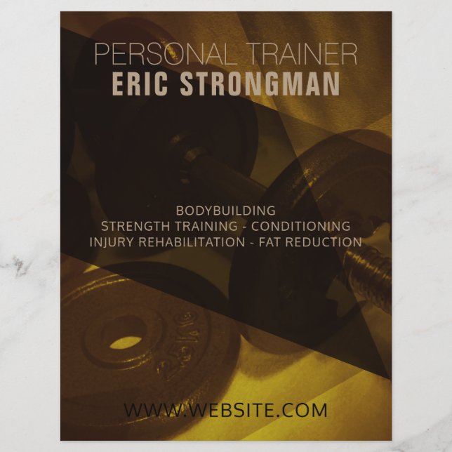 Guld skuggar den moderna abstraktens utseende reklamblad (Framsidan)