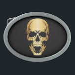 Guld Skull Bälte Buckle<br><div class="desc">Alternativ design, kläder och tillbehör</div>