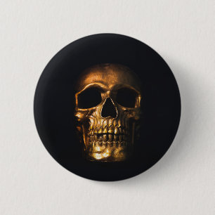 Guld Skull Knapp