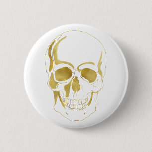 Guld Skull Knapp