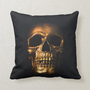 Guld Skull Kudde
