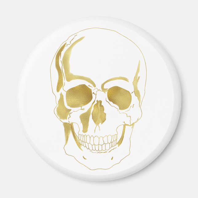 Guld Skull Magnet (Framsidan)