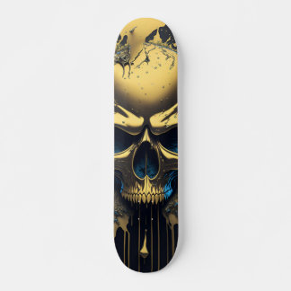Guld Skull - Tbit-Döskallar, design nr 1 Mini Skateboard Bräda 18,5 Cm