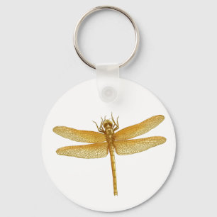 Guld- slända Keychain Nyckelring