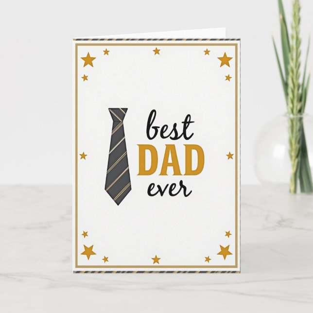 Guld slips Bästa pappa någonsin kort (Framsida)