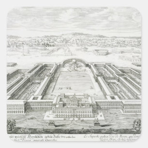 Guld- slott av kejsaren Nero (ANNONS 54-68), Rome Fyrkantigt Klistermärke