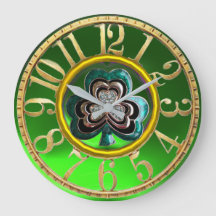 Guld Smaragd Grön Shamrock Juvel St Patrick's Day