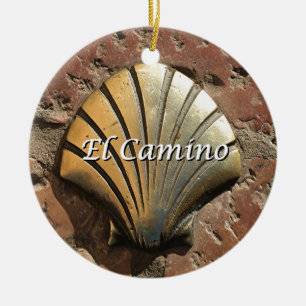 Guld- snäcka för El Camino, Leon (förse med tex Julgransprydnad Keramik