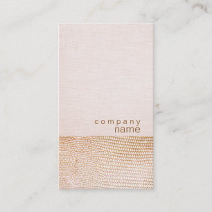 Guld Snake Skin Mönster Rosa Linen Se Boutique Visitkort