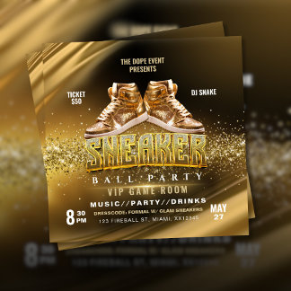 Guld Sneaker Fest Inbjudan