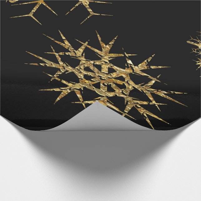 Guld- snö uppskattar 15 fot av presentpapper (Hörn)