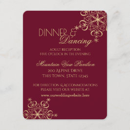 Guld Snöflinga Vinter Mottagningsinformation Inbjudningar