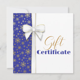 Guld Snöflingor Luxurij Vita blått julblått