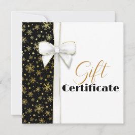 Guld Snöflingor Luxury jul White Bow Black