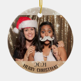 Guld Snöflingor Personlig - jul, prydnad Julgransprydnad Keramik