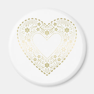 Guld Snöre Heart Magnet