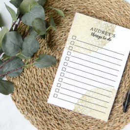 Guld Snöre - kryssruta att göra lista - Namn Post-it Block