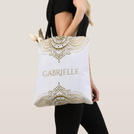 Guld Snöre Paisley Mandala Tygkasse