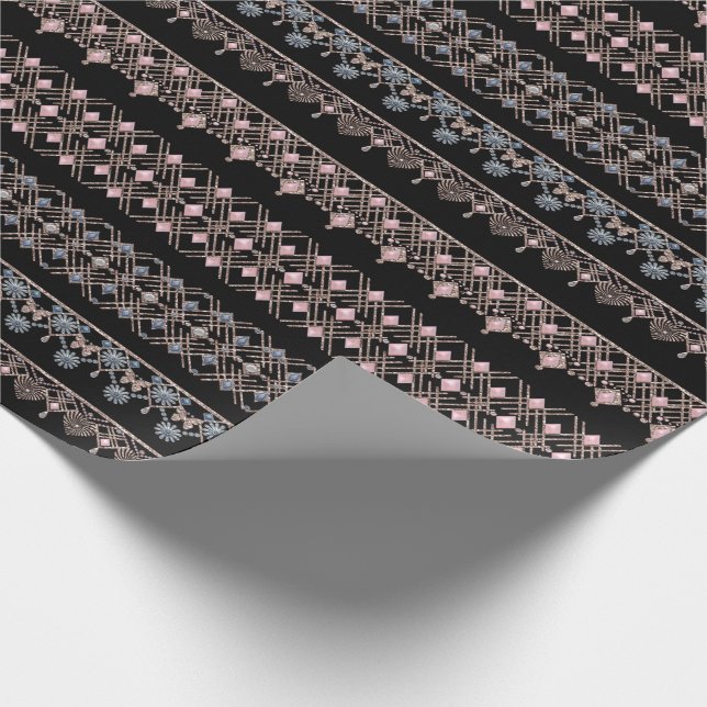 Guld snöre presentpapper (Hörn)