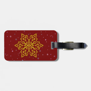 Guld Snowflake Bagagebricka