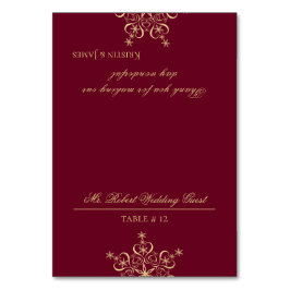 Guld Snowflake DIY Seating Bordsnummer