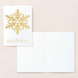 Guld Snowflake Folierat Kort