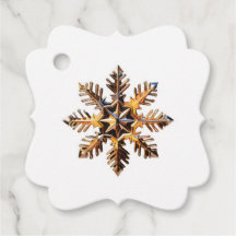 Guld Snowflake Gift Märkre