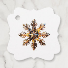 Guld Snowflake Gift Märkre Gåvor Etiketter