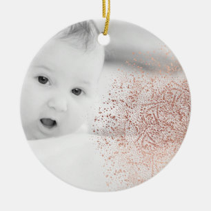 Guld Snowflake-julhelg Julgransprydnad Keramik