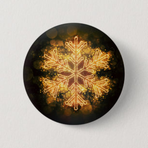 Guld- Snowflake Knapp