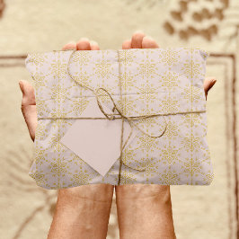 Guld Snowflake Mönster på Rosa