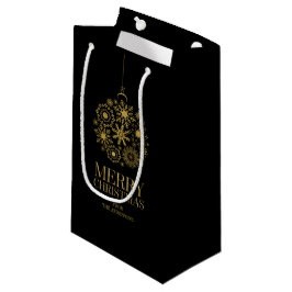 Guld Snowflake Ornament God jul Gift Bag