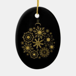 Guld Snowflake Ornament God jul Ornament