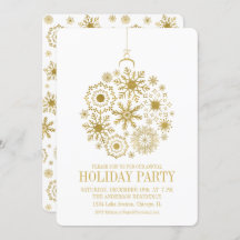 Guld Snowflake Ornaming Julfest Card