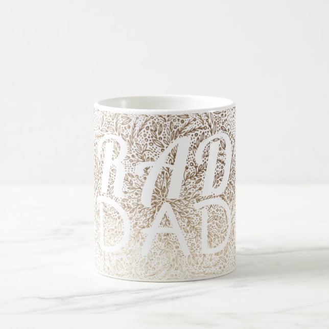 Guld SNOWFLAKE RAD PAPPA CHRISTMAS Kaffemugg (Center)