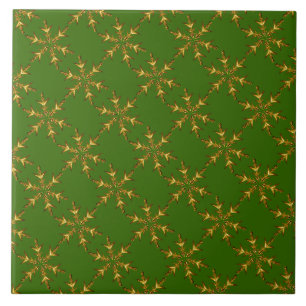 Guld Snowflake Tile Kakelplatta