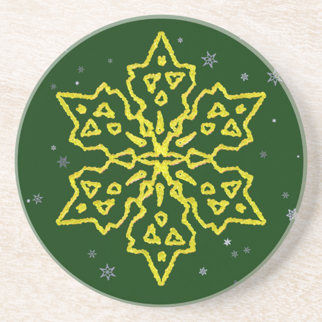 Guld Snowflake Underlägg (Framsidan)