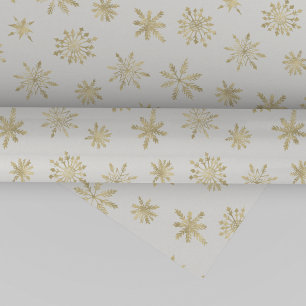 Guld- Snowflakejul Presentpapper
