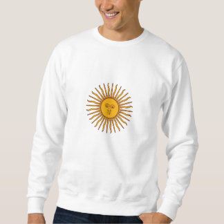 Guld- sol av tröjan för majArgentina flagga Lång Ärmad Tröja