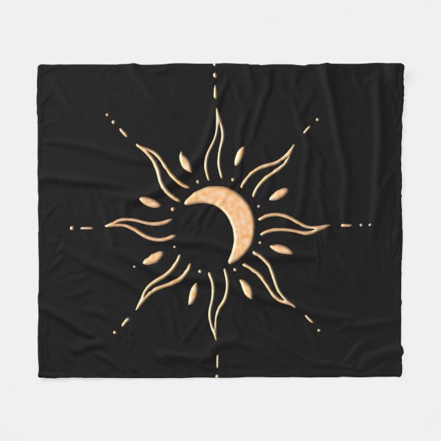 Guld Sol  Fleecefilt (Framsidan (Horisontell))