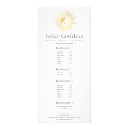 Guld Sol Goddess Girl Spray Tanning Salon Reklamkort