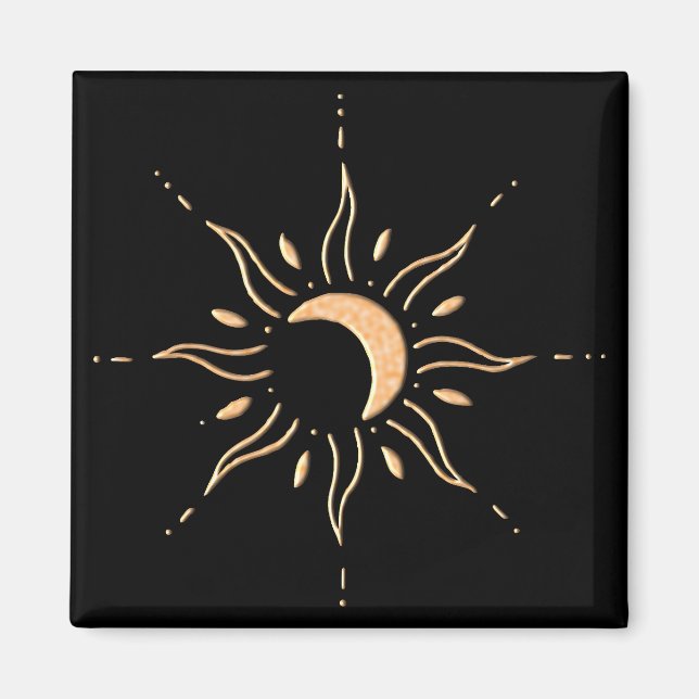 Guld Sol  Magnet (Framsidan)