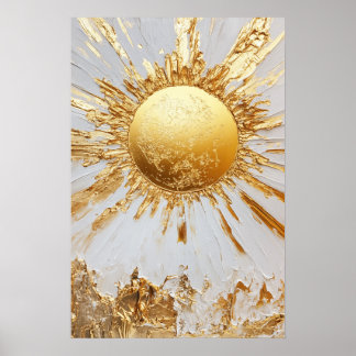 Guld sol målning poster