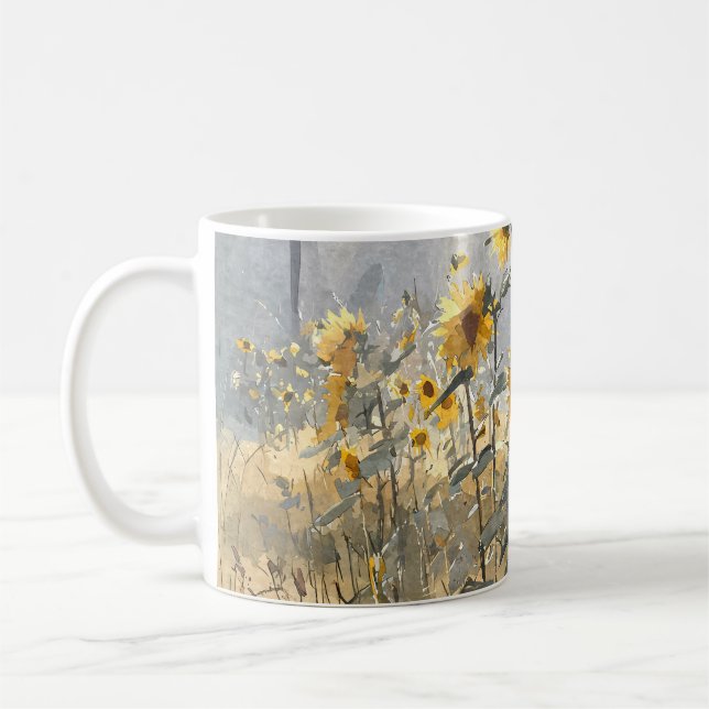 Guld Solfälts Vattenfärgsmug Kaffemugg (Vänster)