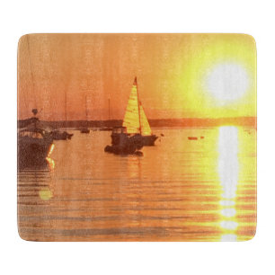 Guld- solnedgångsegelbåt Rhode - ö för *~*