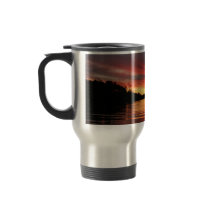 Guld- solnedgångtravel mug